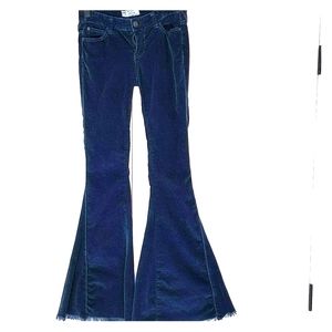 Free people W 26 dark blue corduroy bell bottoms